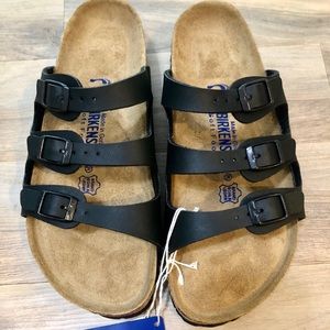 Black Florida Birkenstock - Size 38 - 3 Strap